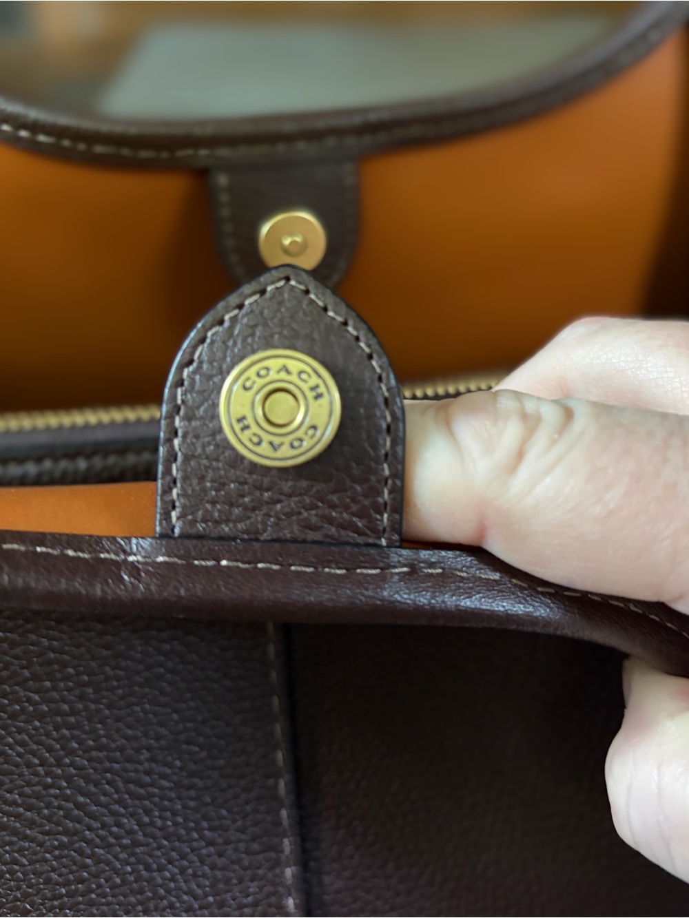 Authentic Coach Lana Shoulder Bag Leather - Maple *Largest of the 3 Lana bags* - Picture 13 of 16
